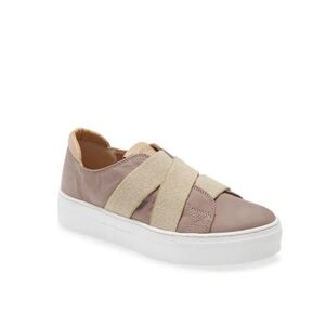 THE FLEXX Latte Slip-on Sneaker In Pomez/dune Nubuck/kino Leather. EU 39